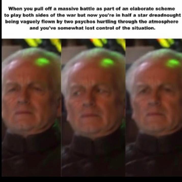 The meme features a screenshot of a character from the Star Wars franchise, specifically Grand Moff Tarkin from the original 1977 film. The text above the image reads: "When you're in a battle and you're in charge, but you're also in a battle and you're in charge, and you're also in a battle and you're in charge..." The meme is a humorous take on the character's iconic line from the film, "I find your lack of faith... disturbing."